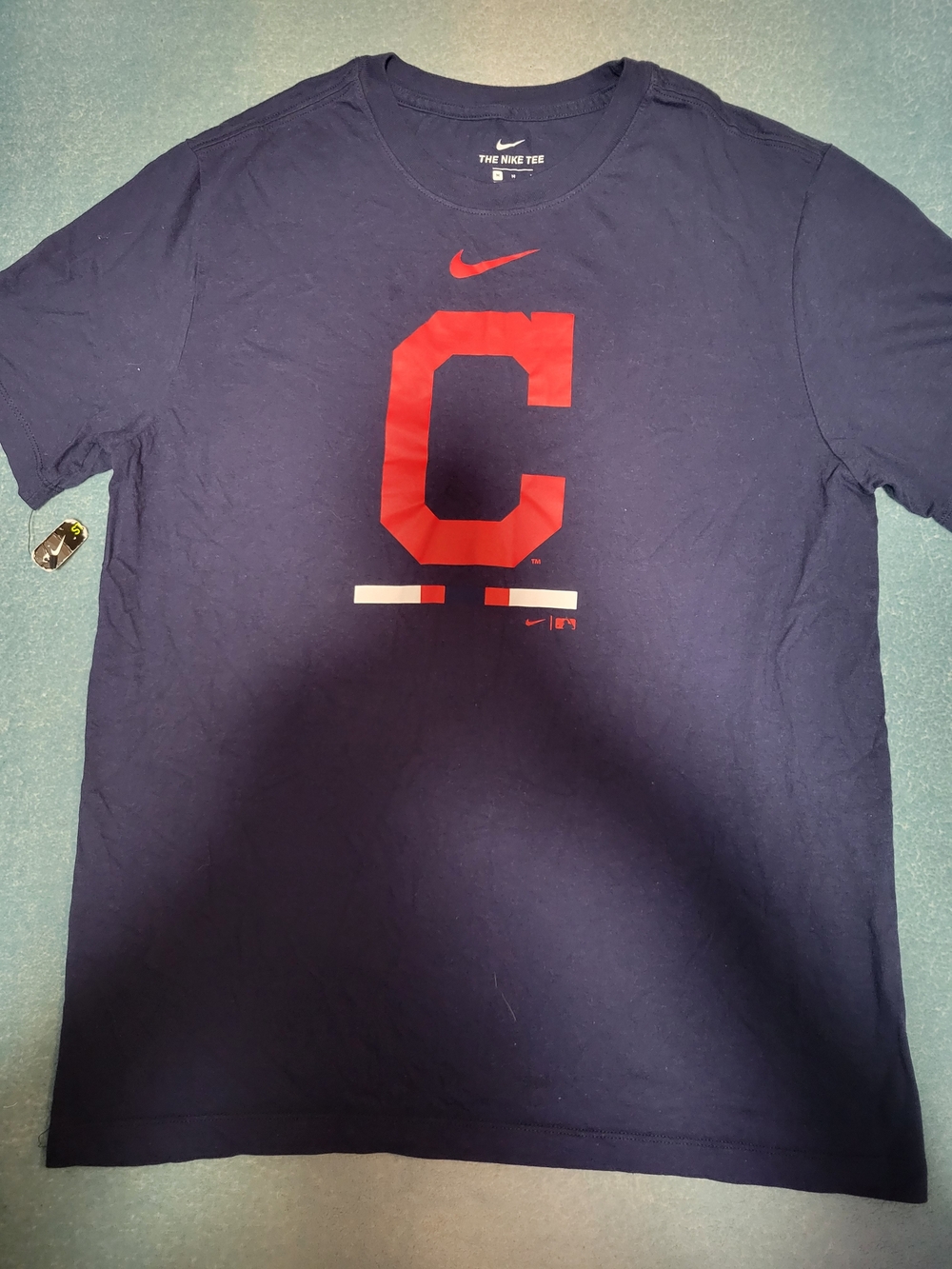 Nike Men’s Cleveland Indians Navy Tee with Red 'C' Graphic